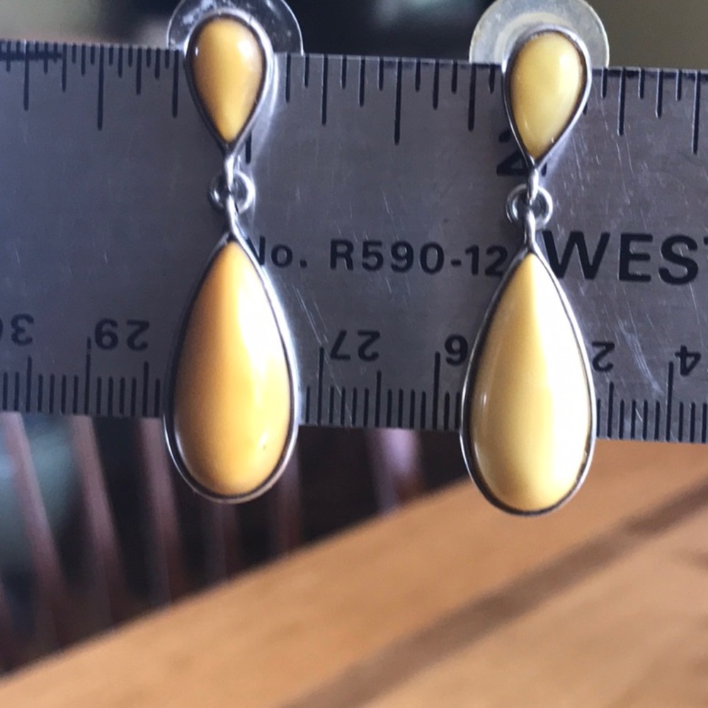 Baltic Amber post Earrings, Pierced